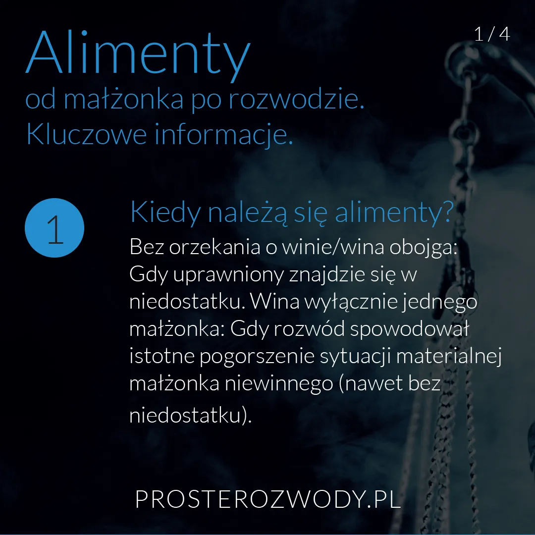 Alimenty od małżonka po rozwodzie. Kiedy należą się alimenty?