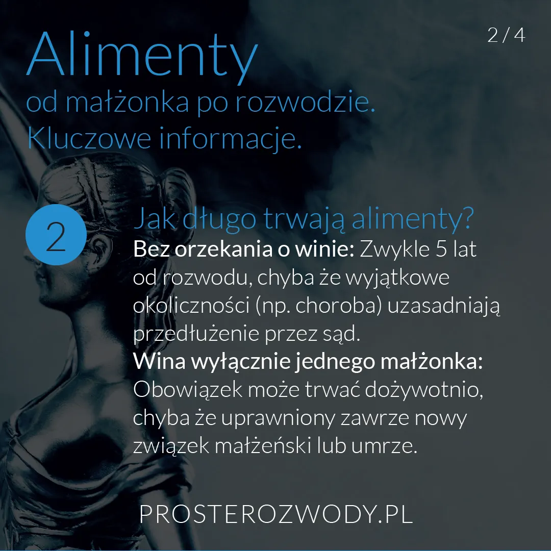 Alimenty od małżonka po rozwodzie. Jak długo trwają alimenty?